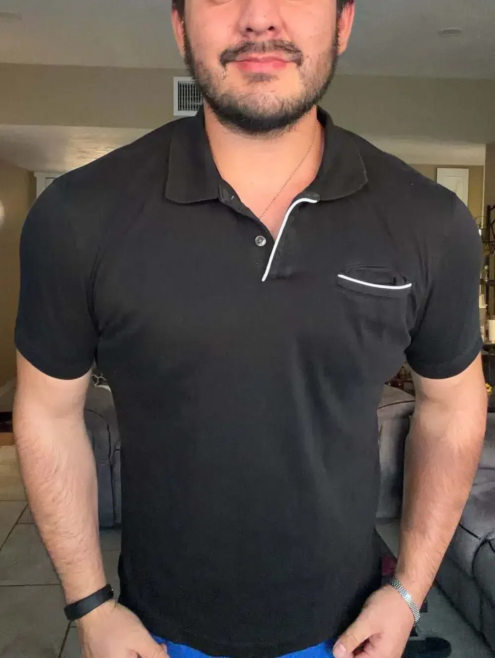 Banana Republic Luxe Touch Polo Shirt Black Size M